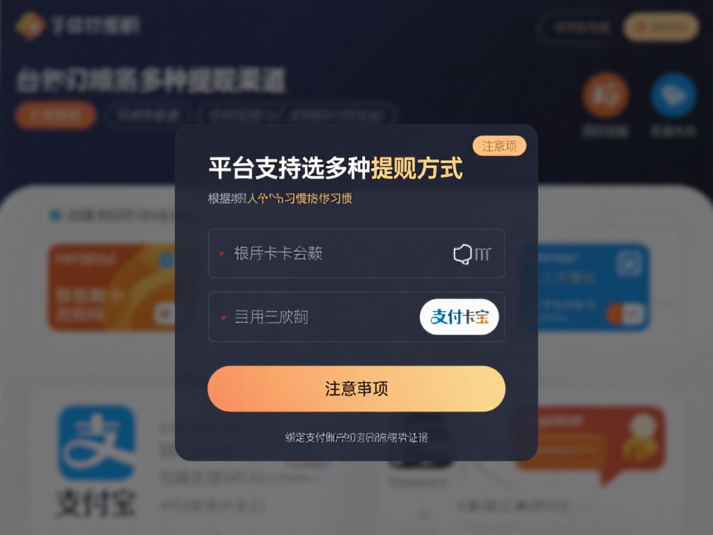 选择合适的提现方式
平台支持多种提现渠道，建议根
